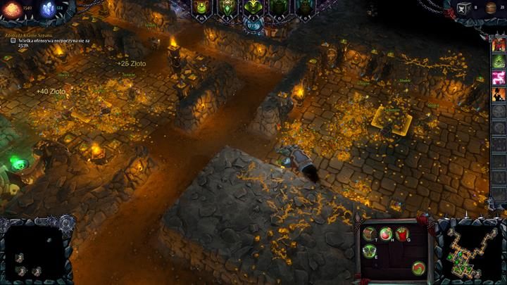 Zainwestuj w dwa skarbce i zacznij eksploatować oba bogate złoża złota. - Misja 7 - Żywe trupy | Opis przejścia kampanii Dungeons II - Dungeons II - poradnik do gry