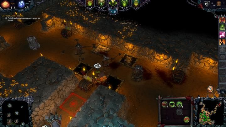 Zgotuj bohaterom mało przyjemne przywitanie i zainwestuj w wiele pułapek. - Misja 7 - Żywe trupy | Opis przejścia kampanii Dungeons II - Dungeons II - poradnik do gry