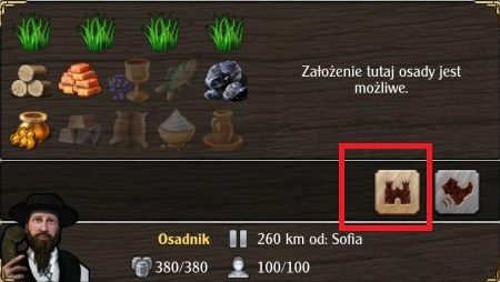 Kiedy osadnik przeniesie się we wskazane miejsce zauważysz, że zaznaczony na obrazku przycisk stanie się aktywny - Rozdział 1: Pożegnanie z ojcem | Kampania Grand Ages Medieval - Grand Ages: Medieval - poradnik do gry