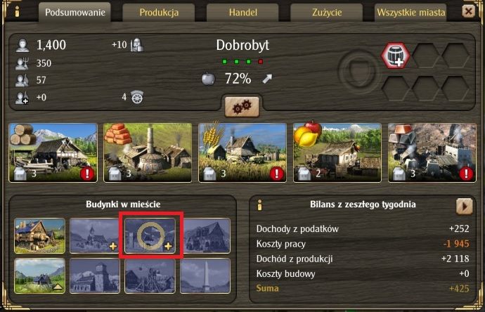 Na powyższym obrazku zostało oznaczone położenie koszar w panelu - Rozdział 1: Pożegnanie z ojcem | Kampania Grand Ages Medieval - Grand Ages: Medieval - poradnik do gry