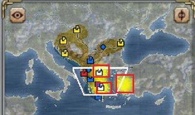 Na powyższej mini mapie zostało oznaczone położenie poszczególnych miejscowości - Rozdział 1: Pożegnanie z ojcem | Kampania Grand Ages Medieval - Grand Ages: Medieval - poradnik do gry