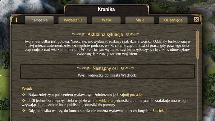 Wskazana część interfejsu jest bezpośrednim odnośnikiem do jednej z zakładek panelu kroniki imperium - Interfejs | Podstawy Grand Ages Medieval - Grand Ages: Medieval - poradnik do gry