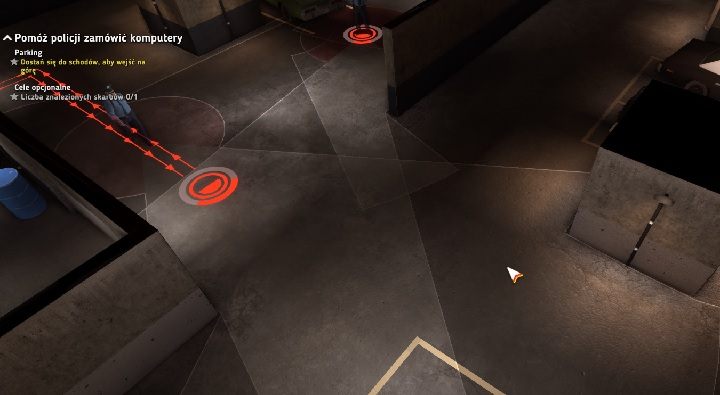 Zasięg wzroku strażników jest prosty do określenia - to cień widoczny na ziemi - Podstawy rozgrywki Crookz - Crookz - poradnik do gry