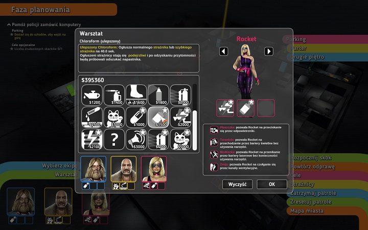 Warsztat odwiedzasz za każdym razem, gdy rozpoczynasz misję - Warsztat | Podstawy rozgrywki Crookz - Crookz - poradnik do gry