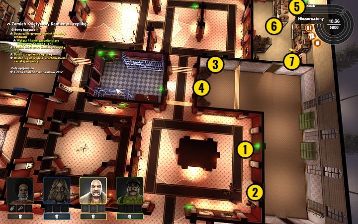 Przyprowadź bohaterów do pokoju obok i schowaj ich w narożniku - Misja 6 - Prawo do milczenia | Opis przejścia misji Crookz - Crookz - poradnik do gry