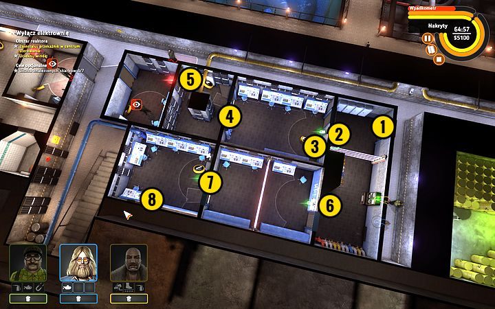 Otwórz drzwi (1) - Misja 10 - Wyciągnij wtyczkę | Opis przejścia misji Crookz - Crookz - poradnik do gry
