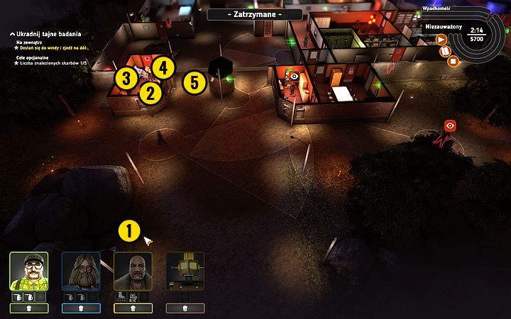 Przyprowadź całą ekipę w pobliże kamienia (1) - Misja 13 - Tajemnica karty perforowanej | Opis przejścia misji Crookz - Crookz - poradnik do gry