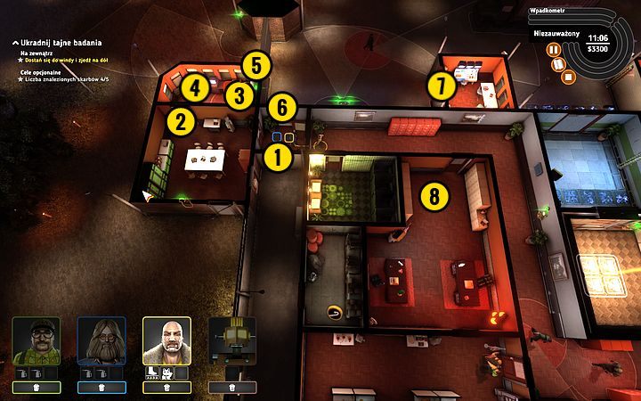 Przebiegnij do pokoju (1) - Misja 13 - Tajemnica karty perforowanej | Opis przejścia misji Crookz - Crookz - poradnik do gry