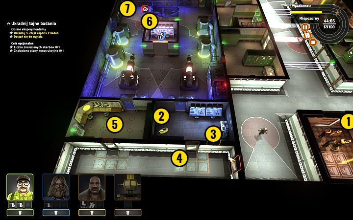 Idź od windy (pierwsze drzwi po lewej) - Misja 13 - Tajemnica karty perforowanej | Opis przejścia misji Crookz - Crookz - poradnik do gry