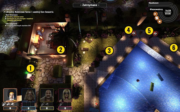 Otwórz rozdzielnicę (1) i podnieś łup (2) - Misja 14 - Drogocenne serce | Opis przejścia misji Crookz - Crookz - poradnik do gry