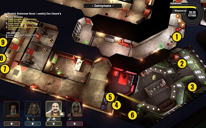 Podejdź Bishopem i Cleopatrą pod drzwi (1) - Misja 14 - Drogocenne serce | Opis przejścia misji Crookz - Crookz - poradnik do gry