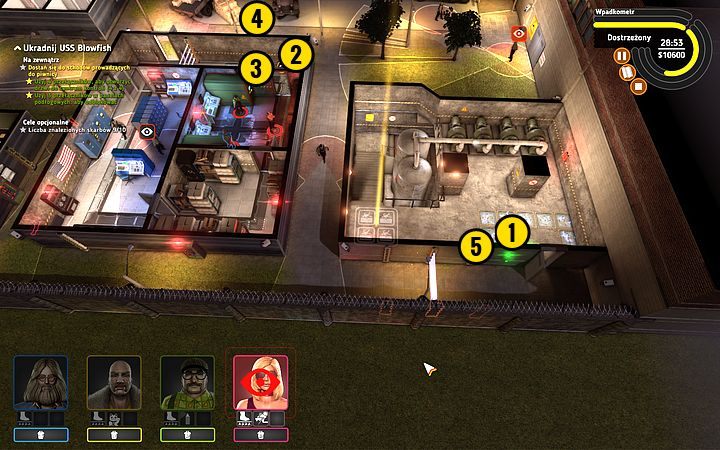 Przejdź szybko Rocket do pomieszczenia (1) - Misja 16 - Kryptonim Blowfish | Opis przejścia misji Crookz - Crookz - poradnik do gry