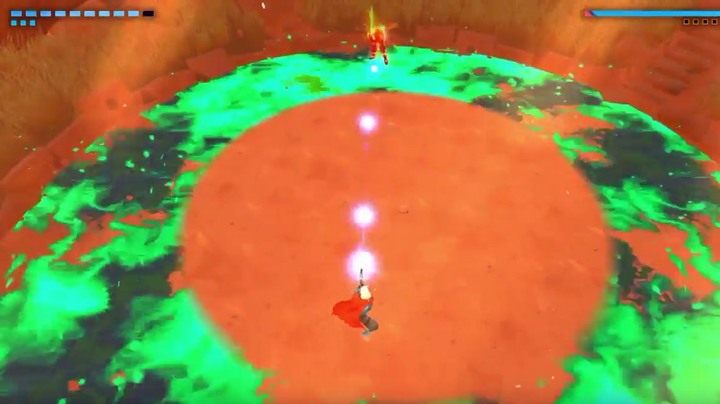 W piątej fazie przeciwnik ograniczy arenę do małego okręgu po środku, a następnie zacznie wykonywać dwa rodzaje ataków - The Hand | Opis przejścia Furi - Furi - poradnik do gry