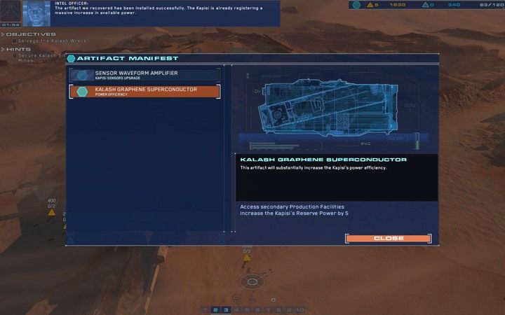 Menu podglądu artefaktów - Carrier - transportowiec | Jednostki i frakcje | Homeworld Deserts of Kharak - Homeworld: Deserts of Kharak - poradnik do gry