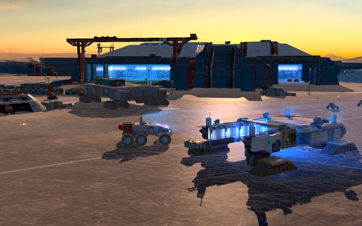 Niebieski promień świadczy o leczeniu danej jednostki, nie działa na duże odległości. - 1 - Epsilon Base | Kampania | Homeworld Deserts of Kharak - Homeworld: Deserts of Kharak - poradnik do gry