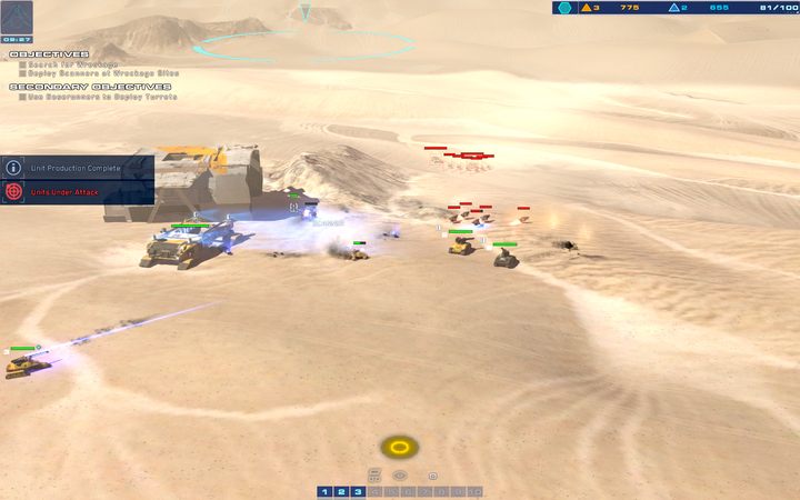 Postaw czujnik w rogu, między wrakiem a skałami, będzie trudniejszy do odstrzelenia na odległość. - 4 - Kalash Site | Kampania | Homeworld Deserts of Kharak - Homeworld: Deserts of Kharak - poradnik do gry