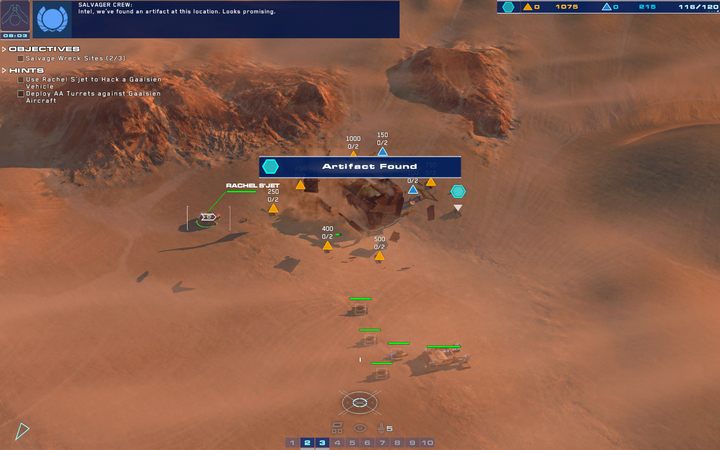 Przy dwóch wrakach odnajdziesz artefakty, zbierz je za wszelką cenę. - 5 - Kalash Wreck | Kampania | Homeworld Deserts of Kharak - Homeworld: Deserts of Kharak - poradnik do gry