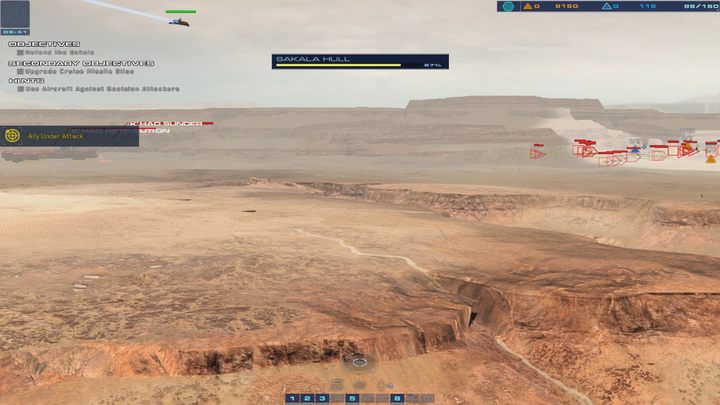 Możesz pomóc Sakali poprzez wysyłanie samolotów. - 9 - The Whispering Gallery | Kampania | Homeworld Deserts of Kharak - Homeworld: Deserts of Kharak - poradnik do gry