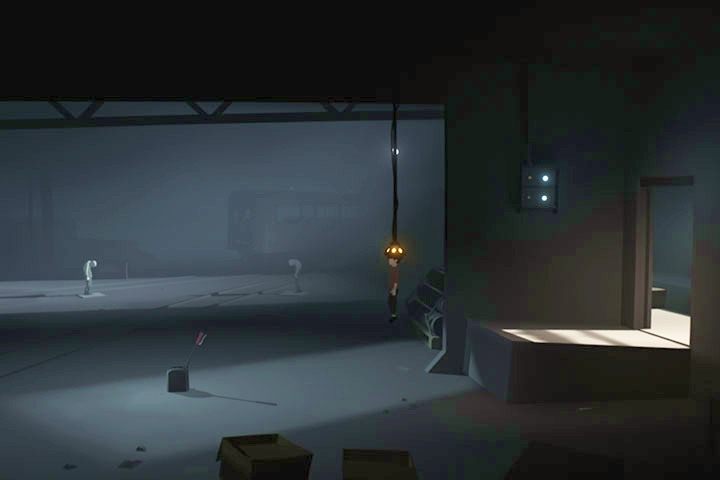 Tuż za napisem, będziesz musiał się zsunąć a przy krawędzi skoczyć - Miasto | Opis przejścia | Inside - Inside - poradnik do gry