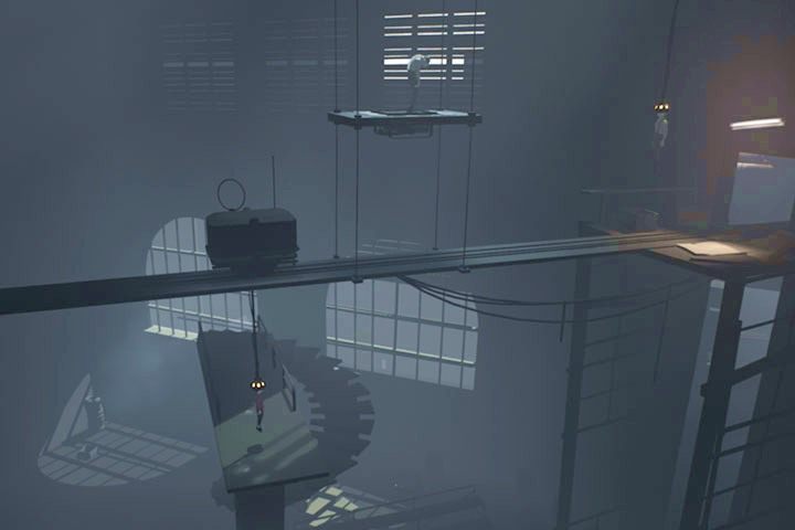 Dojedziesz do pomieszczenia z wielką klapą u dołu - Fabryka | Opis przejścia | Inside - Inside - poradnik do gry