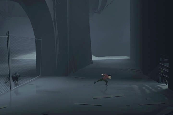 Stań w cieniu przed budką, poczekaj aż łódź podwodna wypłynie, a operator wejdzie na górę - Metro, zalane podziemia i sztuczny las | Opis przejścia | Inside - Inside - poradnik do gry