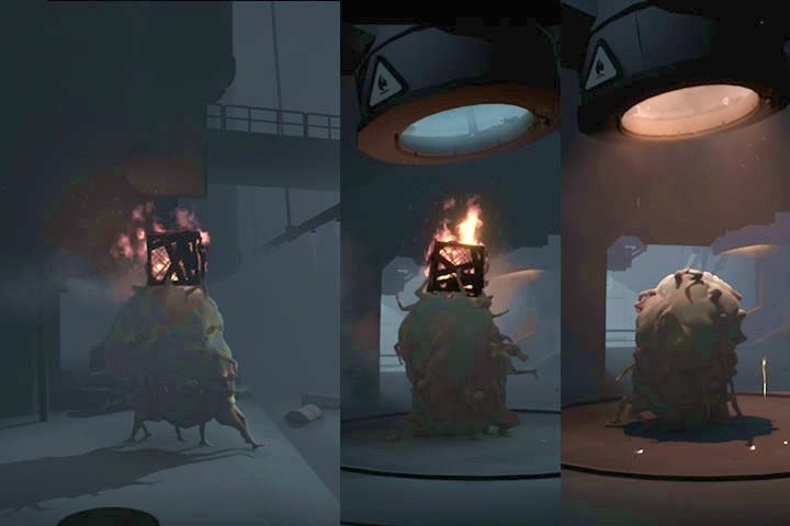 Dostaniesz się znowu w dużą przestrzeń pomiędzy potężnymi murami - Placówka Badawcza - Wewnętrzna część i obiekt badań. | Opis przejścia | Inside - Inside - poradnik do gry