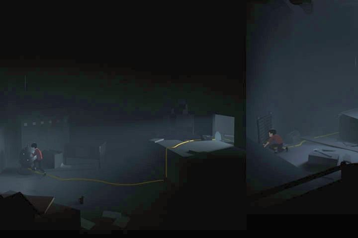 W momencie jak będziesz biegł po budynkach, trafisz na duży (trochę rozwalony) napis - Osiągnięcia i ukryte zakończenie | Opis przejścia | Inside - Inside - poradnik do gry