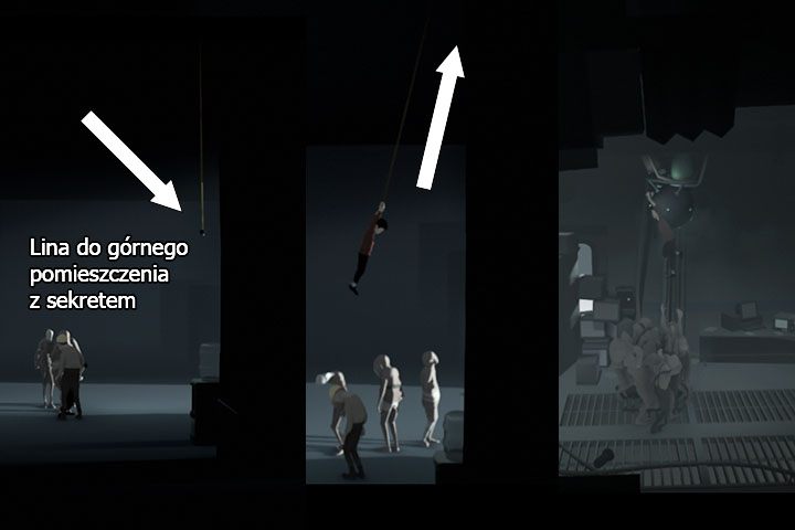 Kiedy znajdziesz się u góry olbrzymiego zbiornika, zejdziesz dalej i zobaczysz drabinę oraz kilka żółtych kabli - Osiągnięcia i ukryte zakończenie | Opis przejścia | Inside - Inside - poradnik do gry