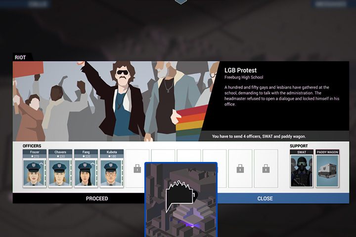 Czarne znaczniki na mapie - Wezwania, przysługi, protesty i wojna mafii | Podstawy This is the Police - This is the Police - poradnik do gry