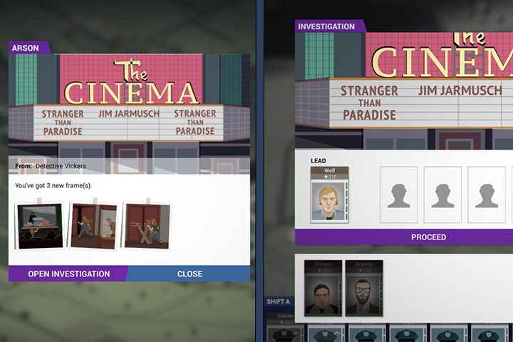 Po prawej decydujemy którego śledczego przydzielić do sprawy, a po lewej zostaliśmy poinformowani o nowych slajdach. - Śledztwa | Podstawy This is the Police - This is the Police - poradnik do gry