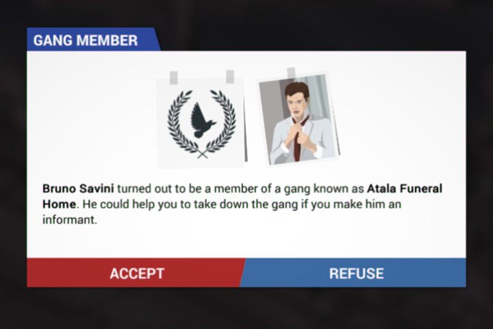 W niektórych momentach gra poinformuję cię o możliwości rozbicia gangu np - Gangi | Podstawy This is the Police - This is the Police - poradnik do gry