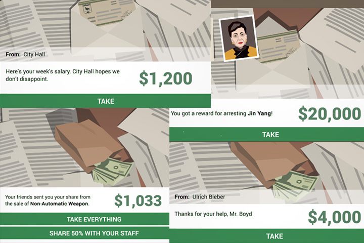 Są różne sposoby zarabiania pieniędzy. - Pieniądze, burmistrz i inne przeszkody | Podstawy This is the Police - This is the Police - poradnik do gry