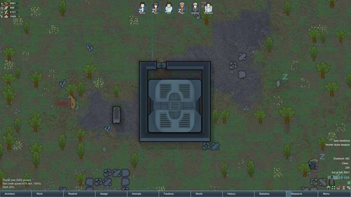 W późniejszym etapie rozgrywki, będziesz mógł posłużyć się elektrownią geotermiczną - Użycie energii elektrycznej | Podstawy życia w kolonii w RimWorld - RimWorld - poradnik do gry