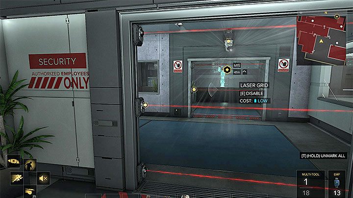 Zdalne hakowanie pozwoli Jensenowi na wyłączenie zapór oraz kamer - Zabezpieczenie centrum konferencyjnego - zadanie główne | Centrum konferencyjne Apex Centre - Deus Ex: Rozłam Ludzkości - poradnik do gry