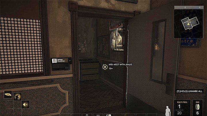 Otwórz drzwi w centrum informacyjnym i przejdź przez szyb - Twarzą w twarz z tajemnicą - zadanie główne | Praga (druga wizyta) - Zadania główne - Deus Ex: Rozłam Ludzkości - poradnik do gry