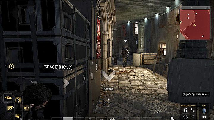 Główne wejście do teatru jest świetnie pilnowane i możesz tu mieć problemy nawet jeśli użyjesz kamuflażu - Polowanie na ostatnie wskazówki - zadanie główne | Praga (trzecia wizyta) - Deus Ex: Rozłam Ludzkości - poradnik do gry