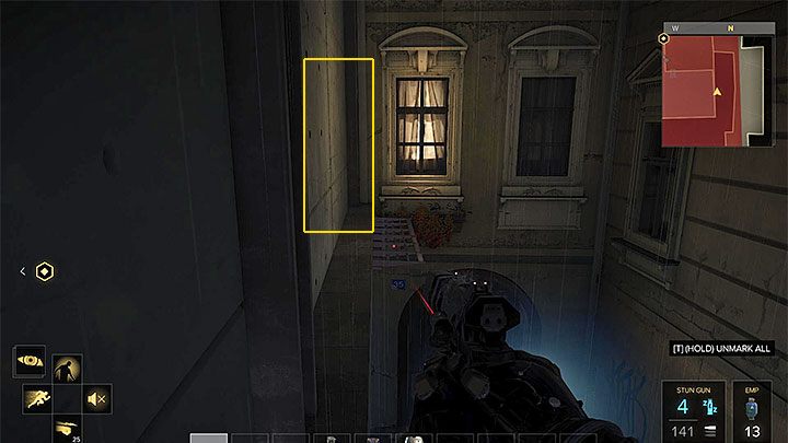 W celu zagwarantowania sobie szansy skorzystania z ciekawszych wejść do teatru powinieneś najpierw przedostać się na jego zewnętrzne balkoniki - Polowanie na ostatnie wskazówki - zadanie główne | Praga (trzecia wizyta) - Deus Ex: Rozłam Ludzkości - poradnik do gry