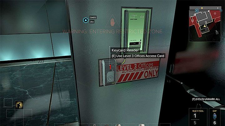 Winda zawiezie Cię na poziom 9 dopiero po odnalezieniu wymaganej karty - Mapa banku Palisade Property - M12 | Praga - Mapy | Deus Ex Rozłam Ludzkości - Deus Ex: Rozłam Ludzkości - poradnik do gry