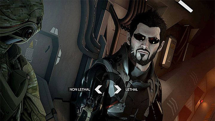 Moment wyboru startowego uzbrojenia - Zakupy na Czarnym Rynku - zadanie główne | Dubaj | Deus Ex Rozłam Ludzkości - Deus Ex: Rozłam Ludzkości - poradnik do gry