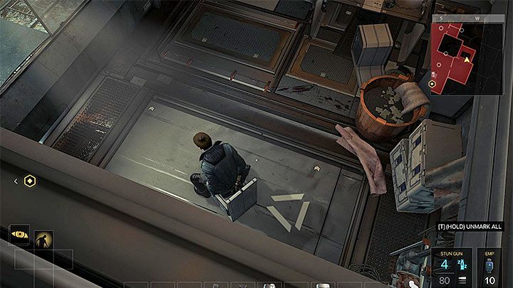 Do sali przesłuchań możesz wskoczyć przez sufit - Cel - Rucker - zadanie główne | Kompleks Utulek | Deus Ex Rozłam Ludzkości - Deus Ex: Rozłam Ludzkości - poradnik do gry