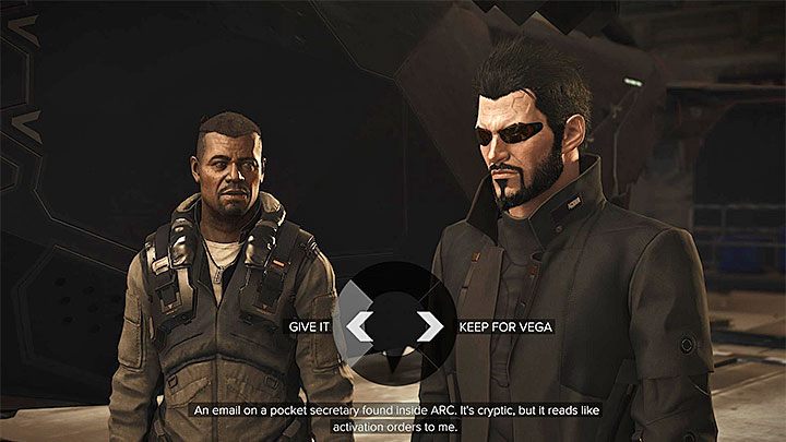 Możesz przekazać Millerowi dowody lub zachować je dla Alex Vegi - Cel - Rucker - zadanie główne | Kompleks Utulek | Deus Ex Rozłam Ludzkości - Deus Ex: Rozłam Ludzkości - poradnik do gry