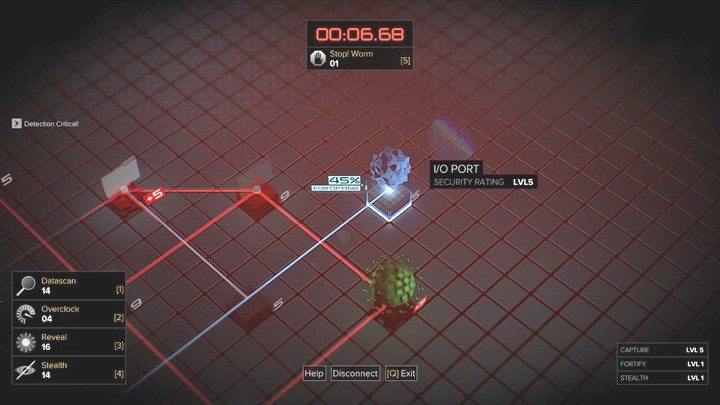 Twoim celem jest przejęcie wszystkich portów I/O (zielonych punktów). - Informacje wstępne | Hakowanie | Deus Ex Rozłam Ludzkości - Deus Ex: Rozłam Ludzkości - poradnik do gry