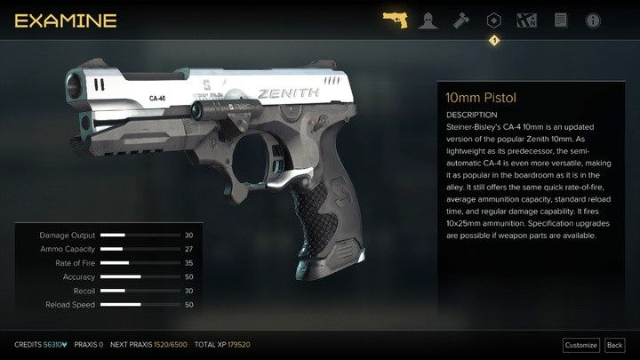 Pistolet - Bronie (opis i lokalizacje) | Zestawienia | Deus Ex Rozłam Ludzkości - Deus Ex: Rozłam Ludzkości - poradnik do gry