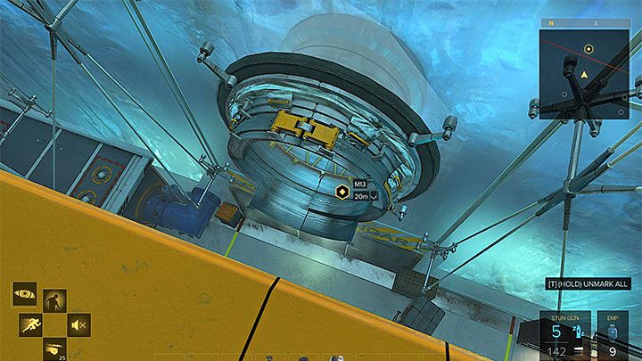 Możesz zeskoczyć do tunelu jeśli posiadasz System lądowania Ikar - GARM (G.A.R.M.) - Zadania glówne | Ośrodek G.A.R.M. | Deus Ex Rozłam Ludzkości - Deus Ex: Rozłam Ludzkości - poradnik do gry