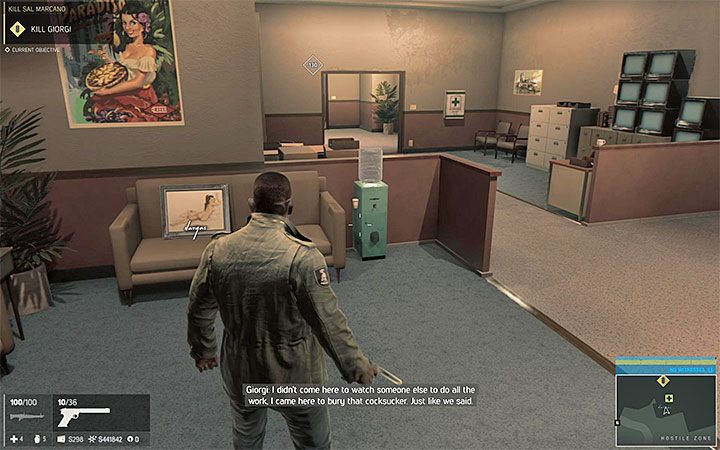 Obraz 32 znajdziesz w pokazanym na obrazku korytarzu, który łączy pierwszą i drugą dużą salę kasyna - Obrazy Vargas | Sekrety w Mafia III - Mafia III - poradnik do gry