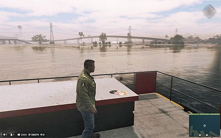 Po dotarciu we wskazane miejsce odszukaj pokazany na obrazku 1 statek i przedostań się na jego pokład - Albumy muzyczne | Sekrety w Mafia III - Mafia III - poradnik do gry
