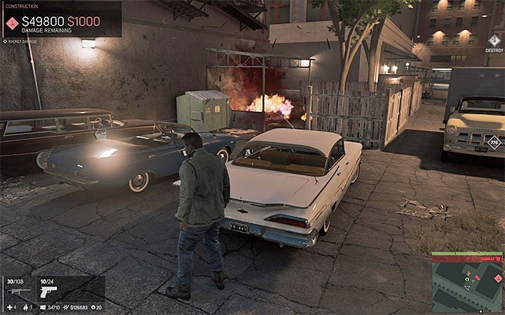 Ostrzelaj materiały budowlane lub użyj np. koktajlu Mołotowa - Biznes budowlany | Misje fabularne w Mafia III - Mafia III - poradnik do gry