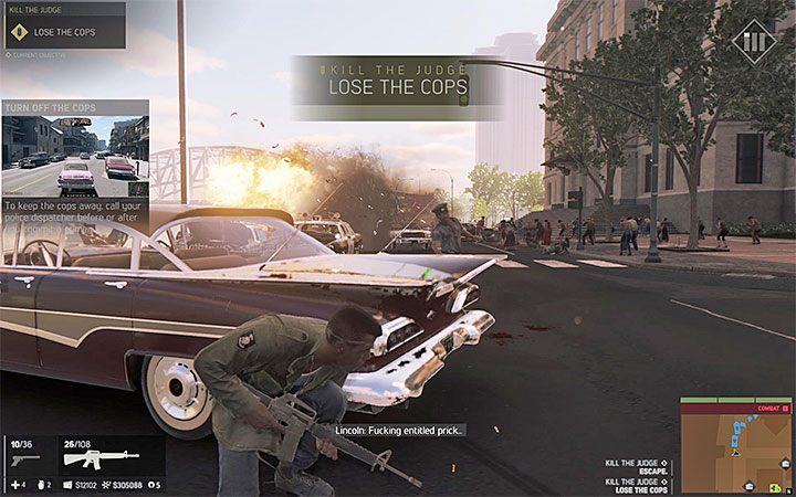 Możesz obrzucić limuzynę sędziego granatami - Zamordowanie sędziego Holdena | Misje fabularne w Mafia III - Mafia III - poradnik do gry