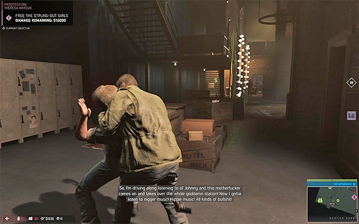 Możesz zakraść się do schodów zlokalizowanych na tyłach lokalu - Biznes prostytucyjny cz.1 | Misje fabularne w Mafia III - Mafia III - poradnik do gry