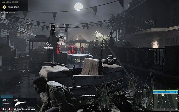 Używaj często trybu Intel View żeby nie dać się nikomu zaskoczyć - Zamordowanie Ritchiego | Misje fabularne w Mafia III - Mafia III - poradnik do gry